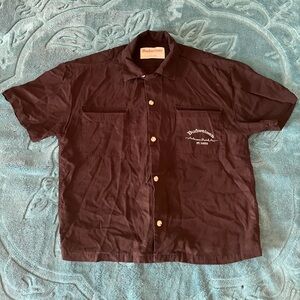 Pacsun Budweiser Black Button Up Top